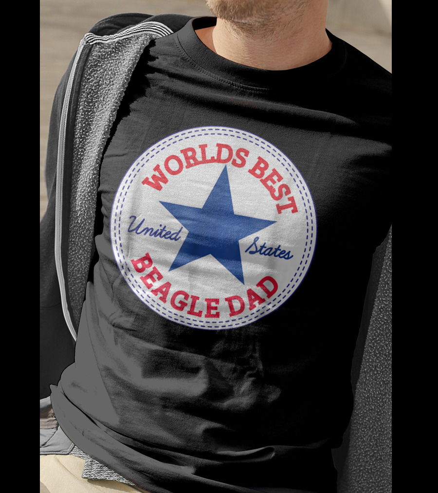 Worlds Best Beagle Dad United States Star T-Shirt