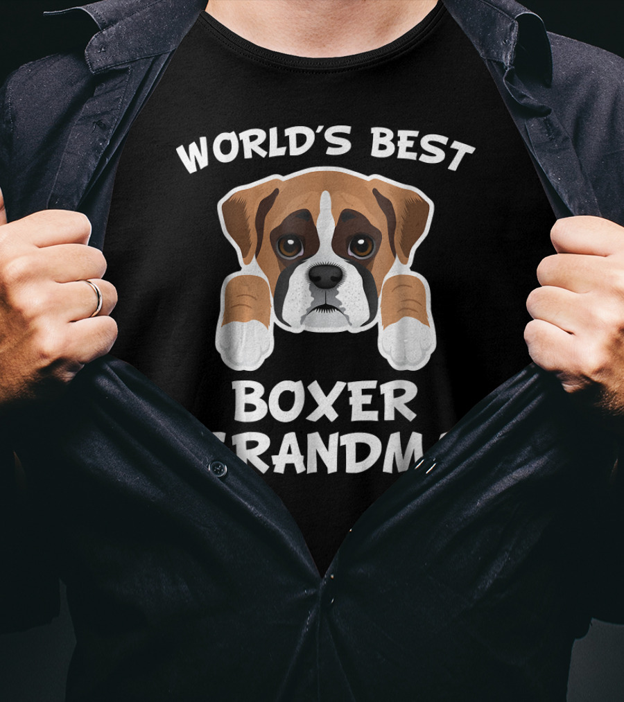 World's Best Boxer Grandma Dog T-Shirt
