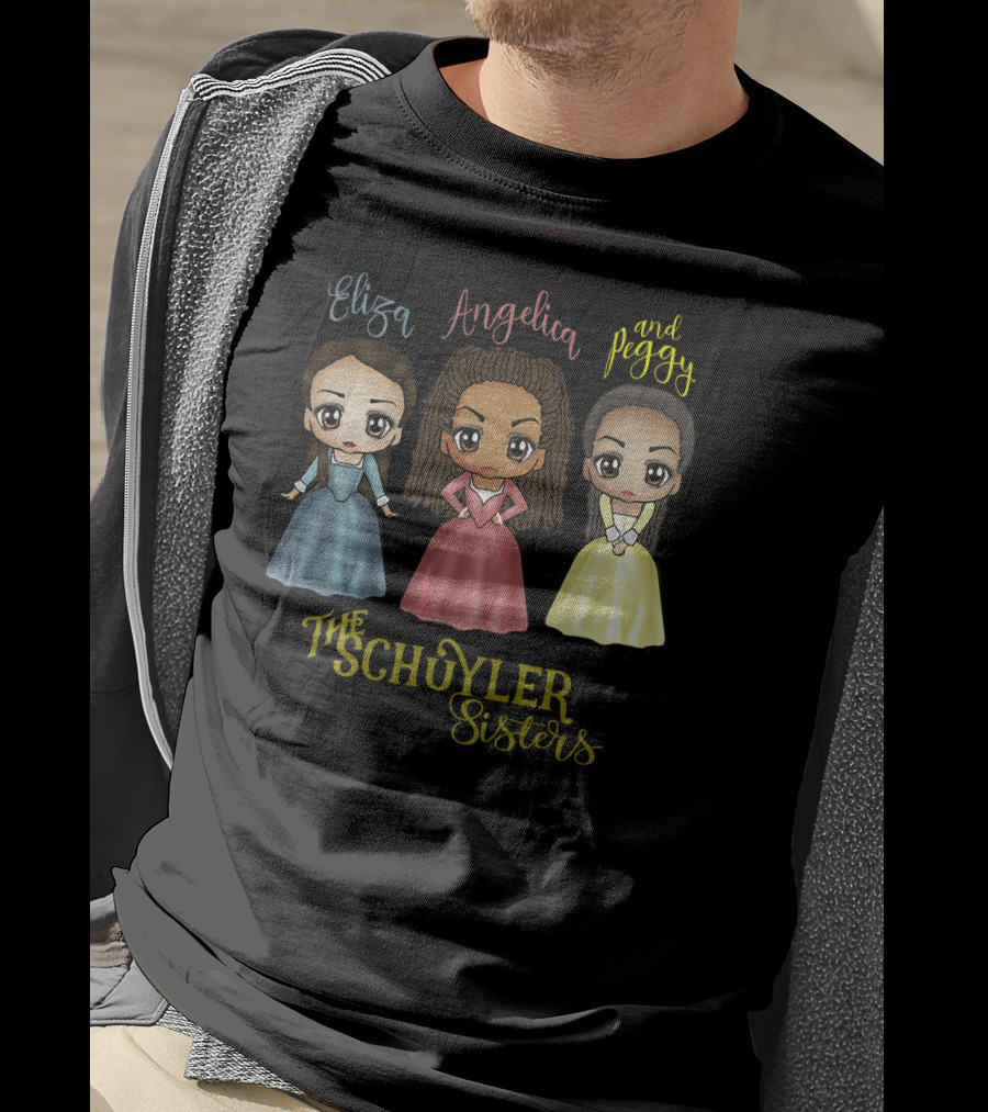 Eliza Angelica And Peggy The Schuyler Sisters Chibi Art By Mary T-Shirt