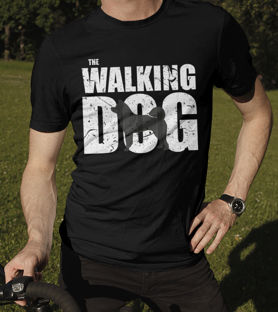The Walking Dog Akita Dark Version Funny Cut T-Shirt