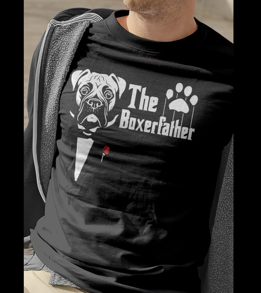 The Boxerfather Funny Boxer's Dog Paw Puppet T-Shirt