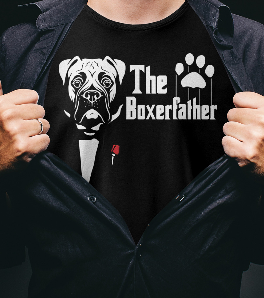 The Boxerfather Funny Boxer's Dog Paw Puppet T-Shirt