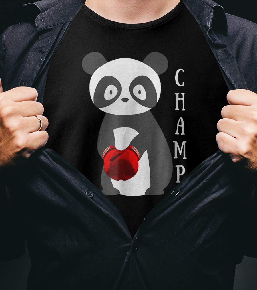 Champ Boxing Panda Animal T-Shirt
