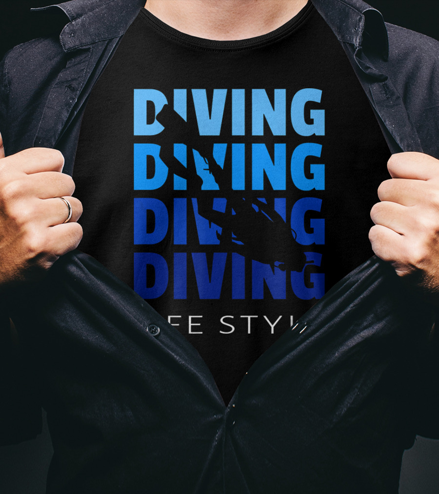 Diving Life Style Scuba Diving Gear Equipment T-Shirt