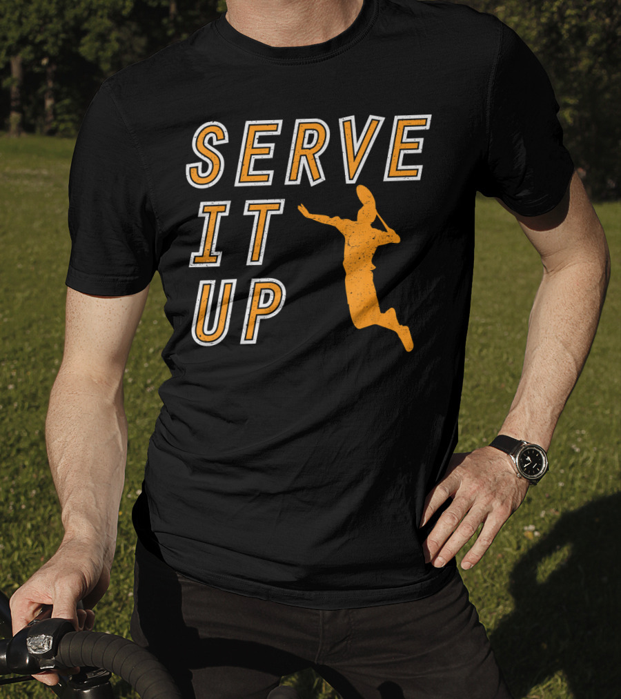 Serve It Up Badminton Summer Sports Player T-Shirt