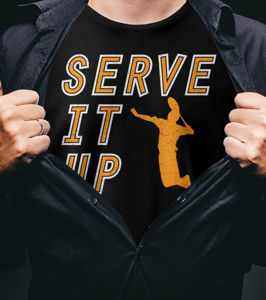Serve It Up Badminton Summer Sports Player T-Shirt