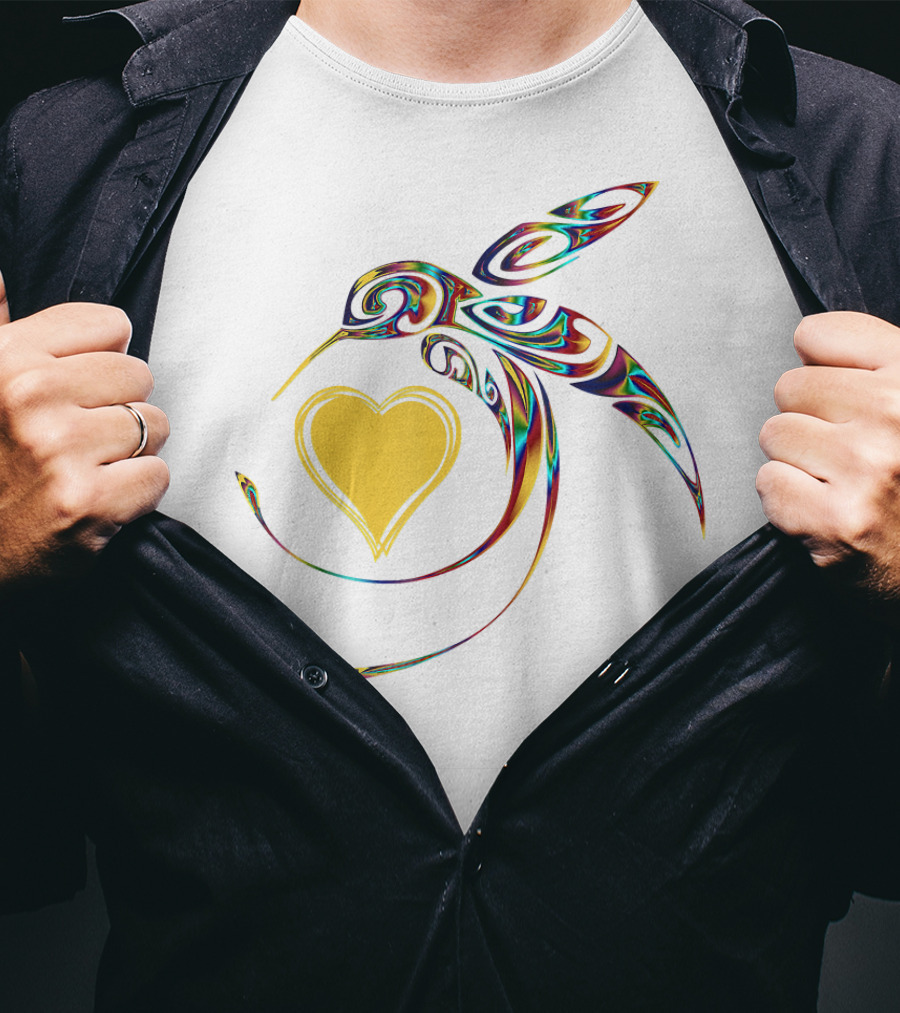 Hummingbird Heart Bird Lover T-Shirt