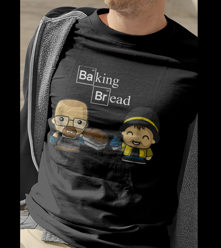 Baking Bread Funny Cartoon Characters T-Shirt