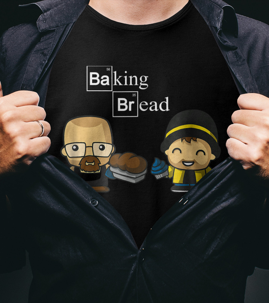 Baking Bread Funny Cartoon Characters T-Shirt