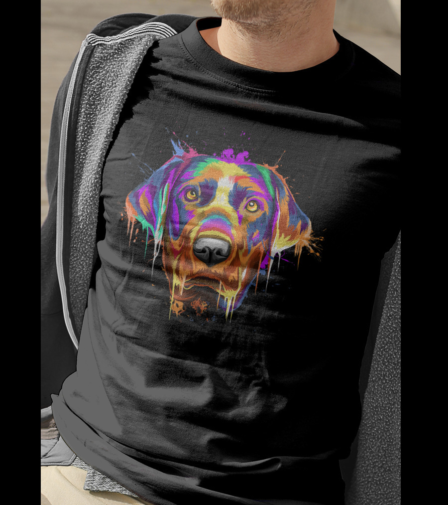 Splash Art Labrador Retriever Colorful Drips T-Shirt