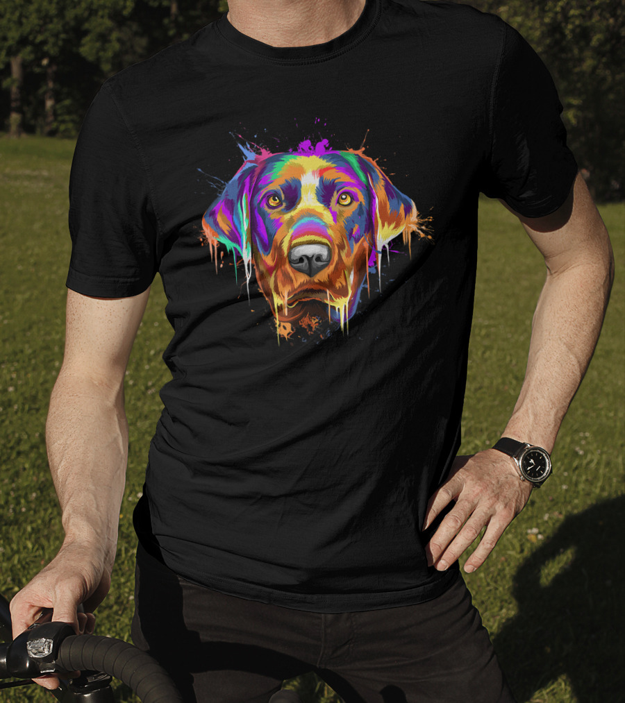 Splash Art Labrador Retriever Colorful Drips T-Shirt