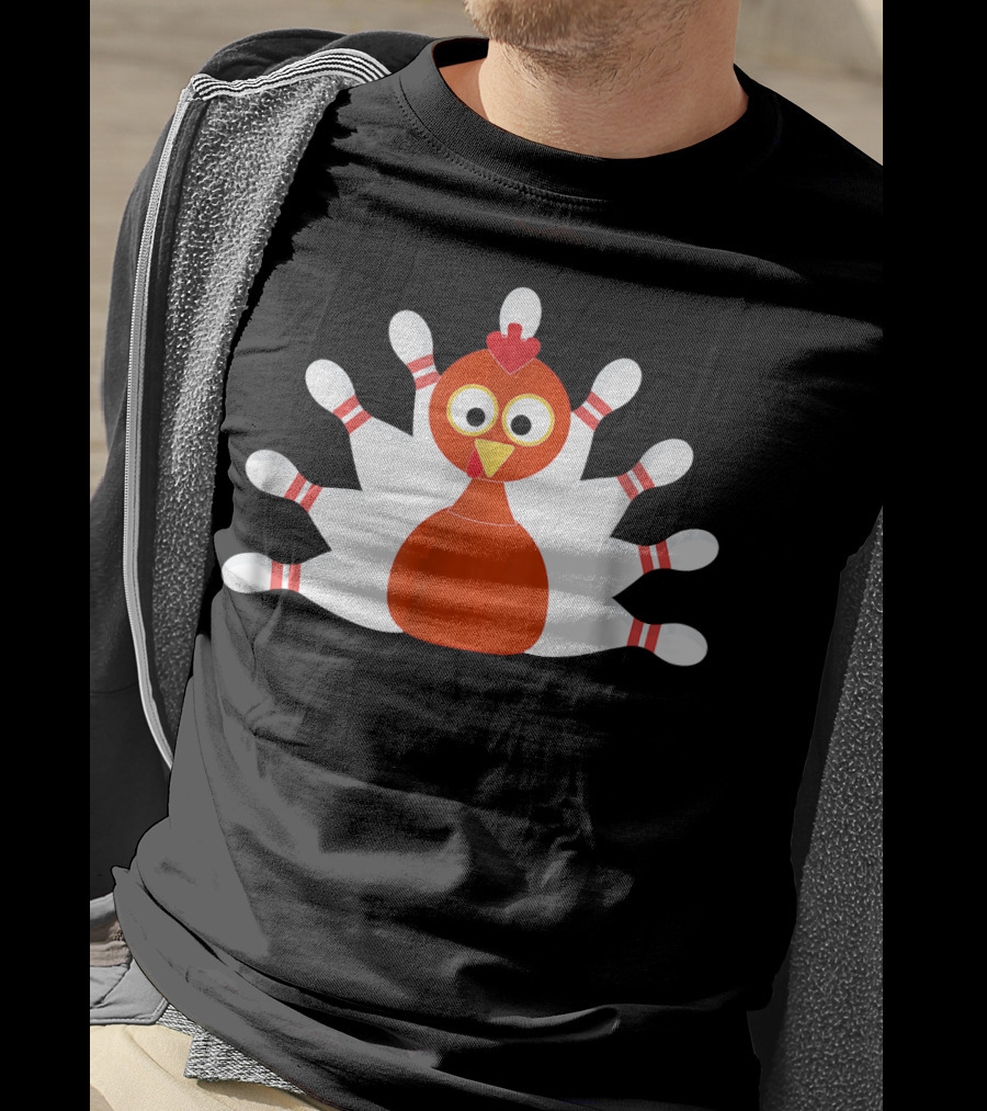Sports Turkey And Bowling For Thanksgiving Fun T-Shirt