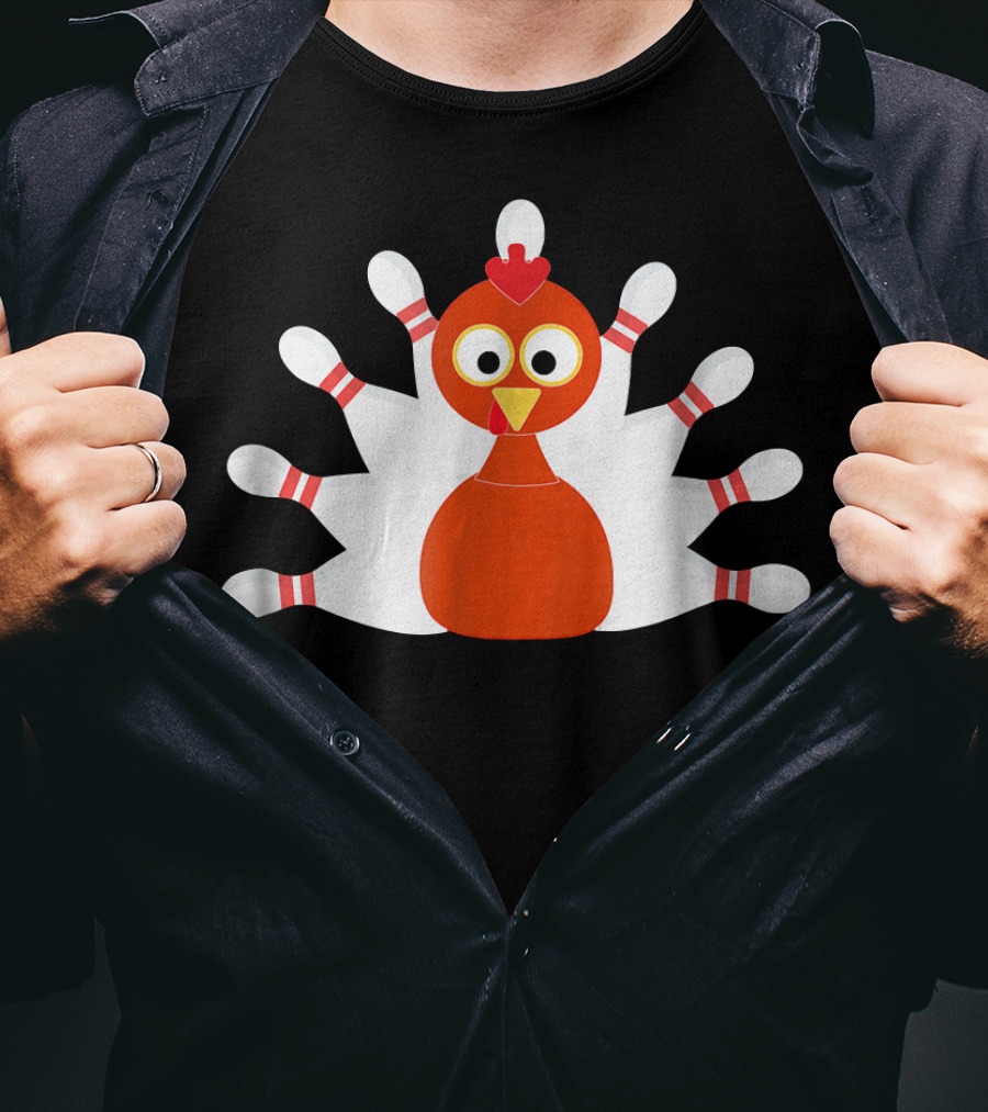 Sports Turkey And Bowling For Thanksgiving Fun T-Shirt