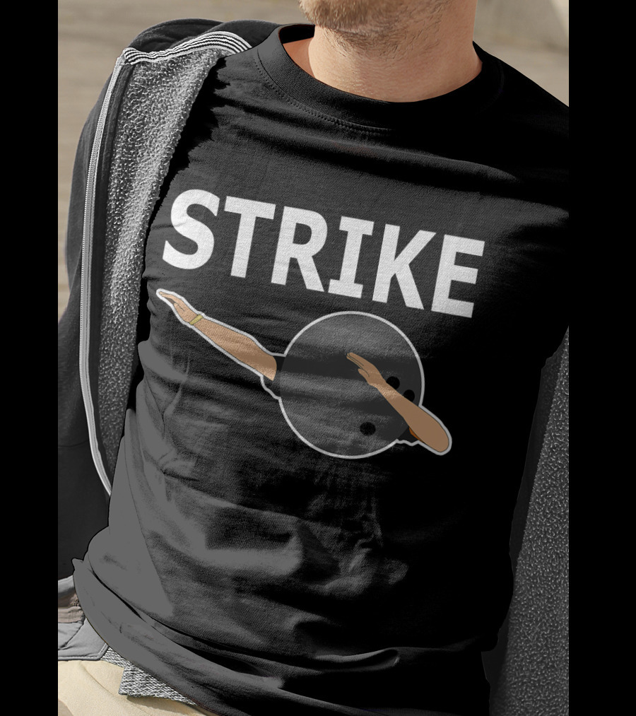 Strike Bowling Ball Dabbing Funny DAB T-Shirt