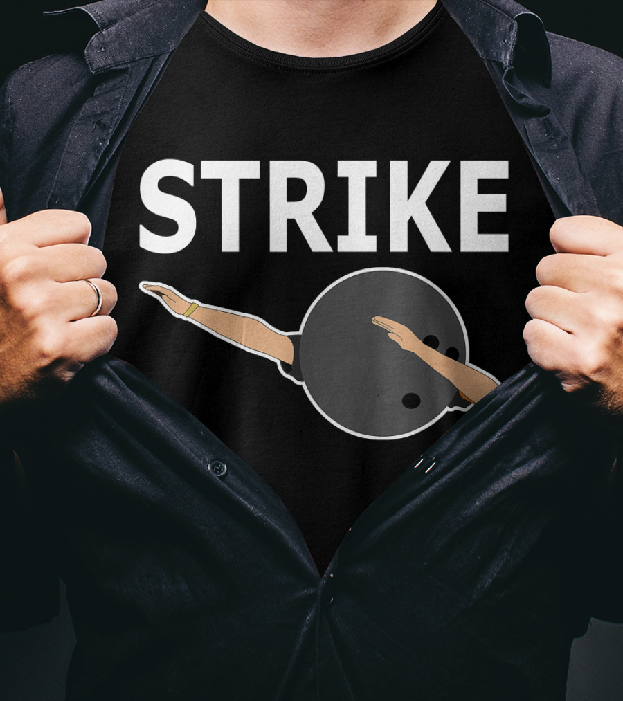 Strike Bowling Ball Dabbing Funny DAB T-Shirt