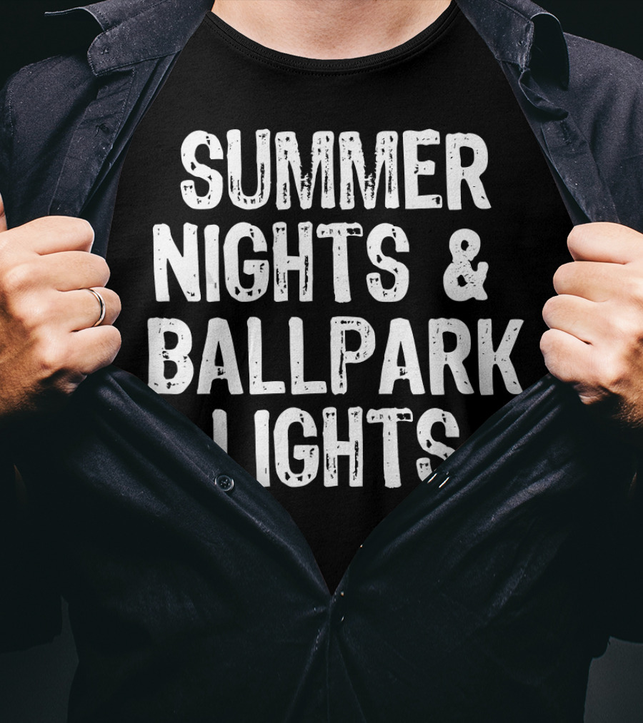 Summer Nights And Ballpark Lights T-Shirt