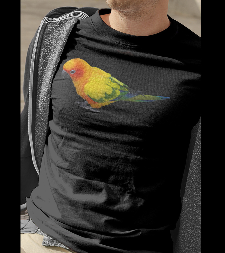 Sun Conure Colorful Parrot Bird Vibrant Tropical Plumage T-Shirt