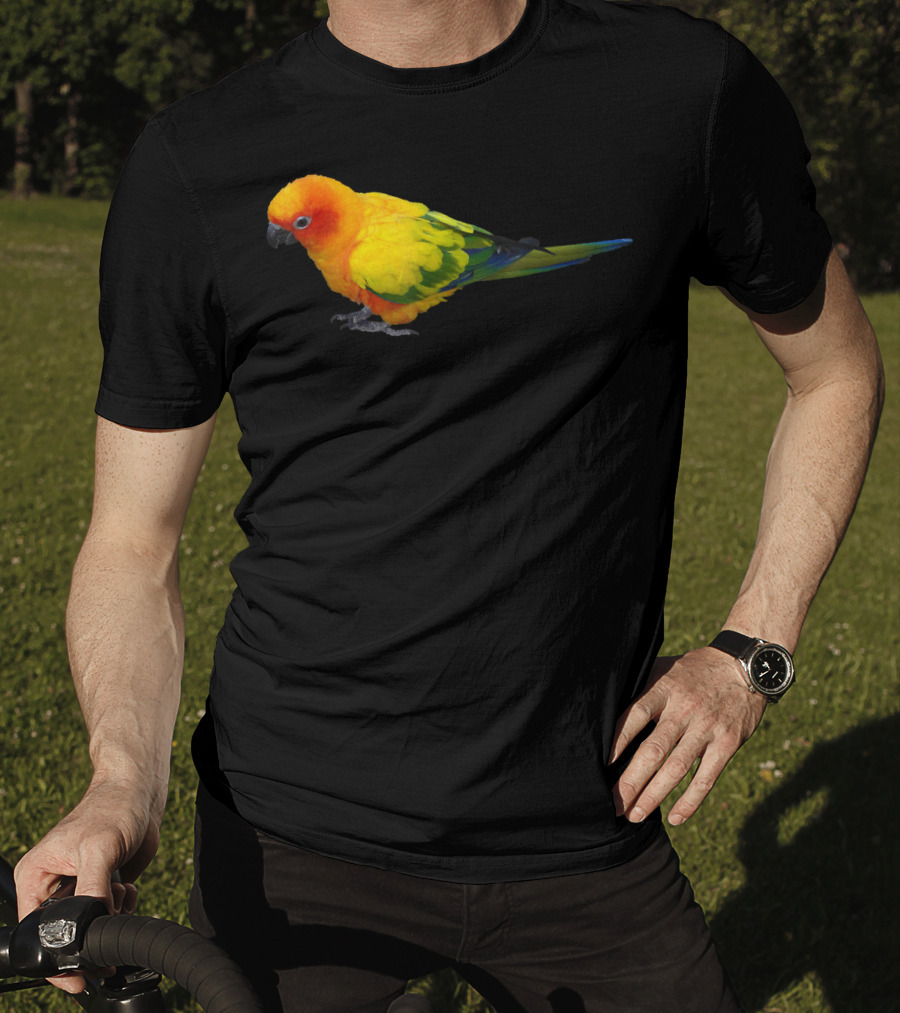 Sun Conure Colorful Parrot Bird Vibrant Tropical Plumage T-Shirt