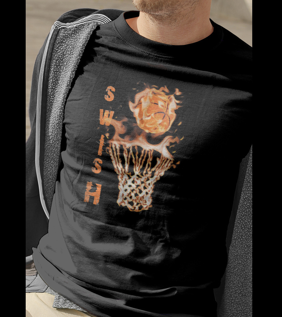 Swish Basketball Flaming Dunk T-Shirt