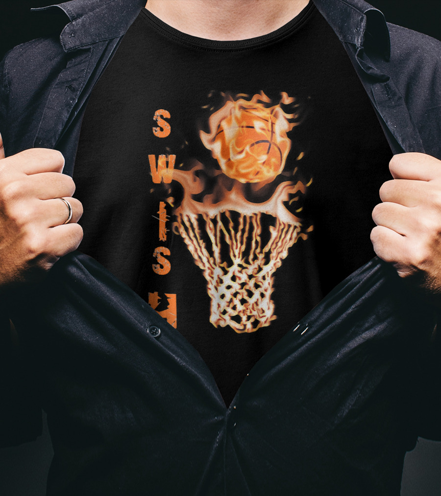 Swish Basketball Flaming Dunk T-Shirt