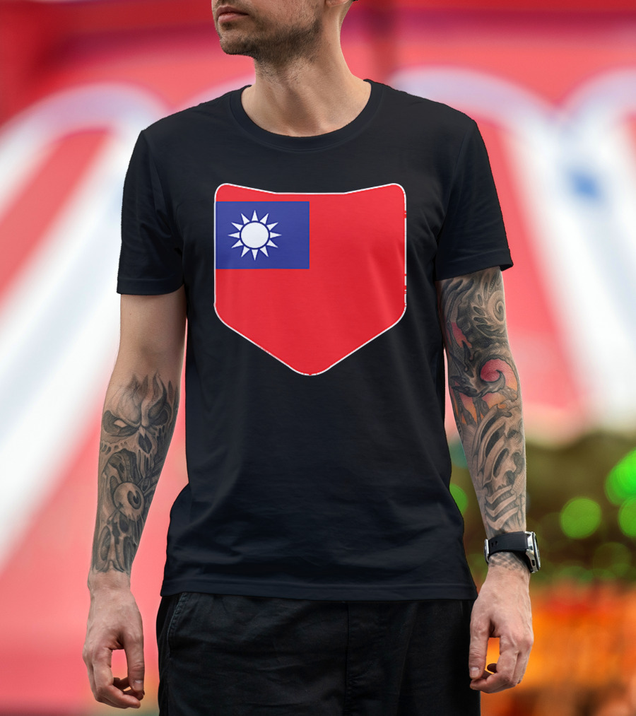 Taiwan Flag Pocket T-Shirt