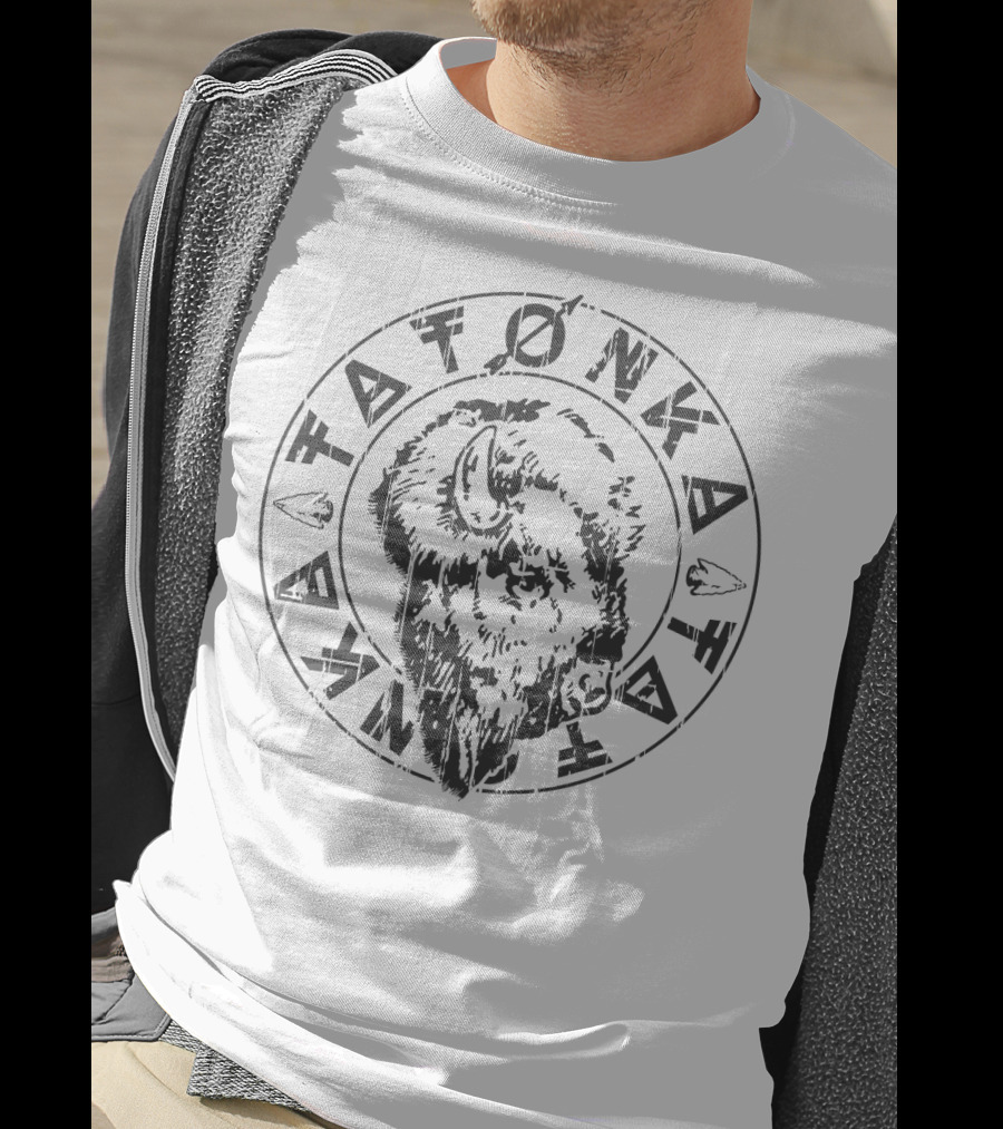 Tatonka Buffalo Circle Design By Drew T-Shirt