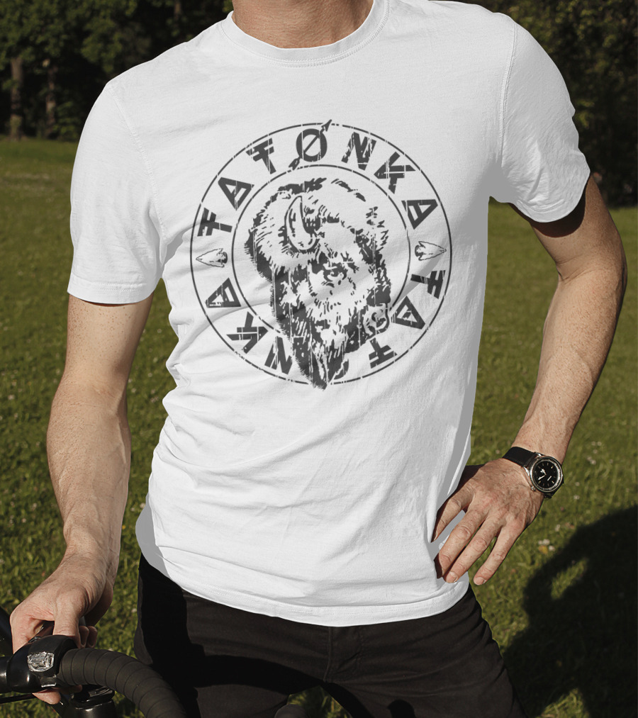Tatonka Buffalo Circle Design By Drew T-Shirt
