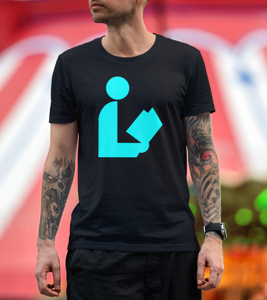 TealAqua Library Icon Road Sign Librarian Summer T-Shirt