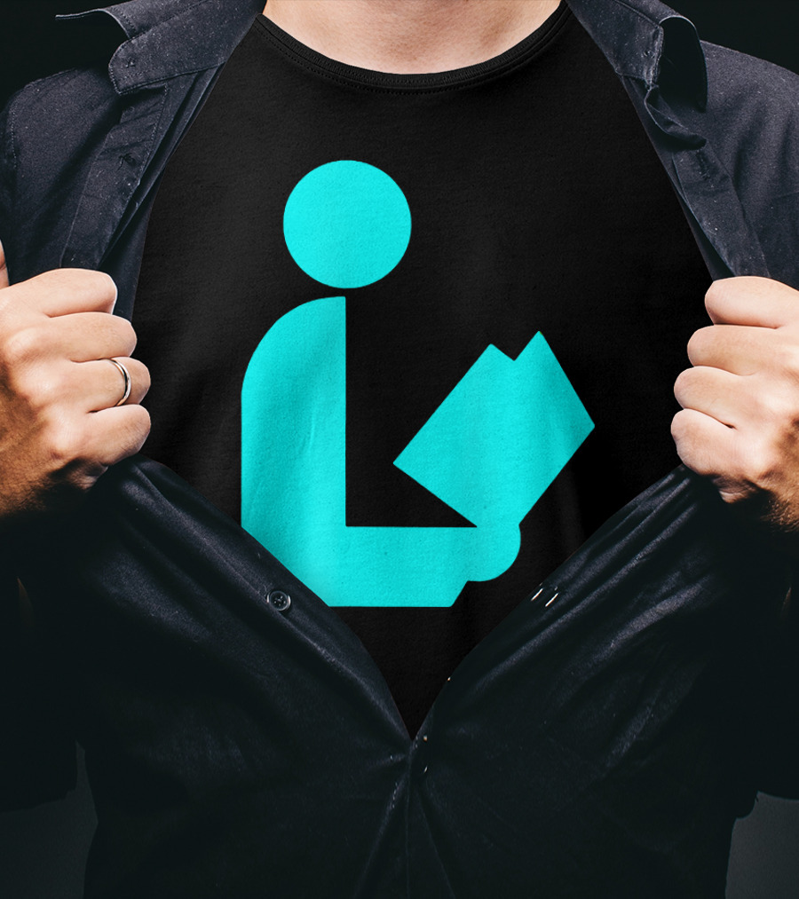 TealAqua Library Icon Road Sign Librarian Summer T-Shirt