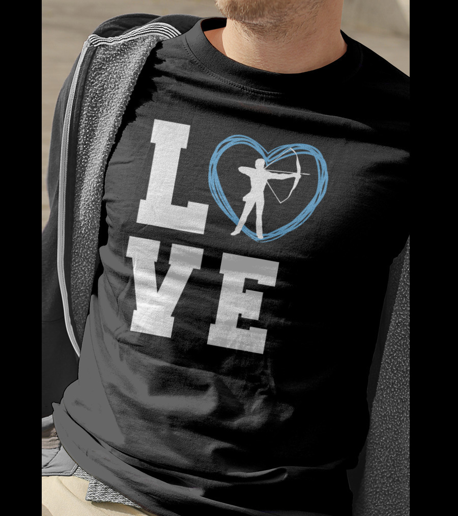 I LOVE ARCHERY Uncle Heart Arrow T-Shirt