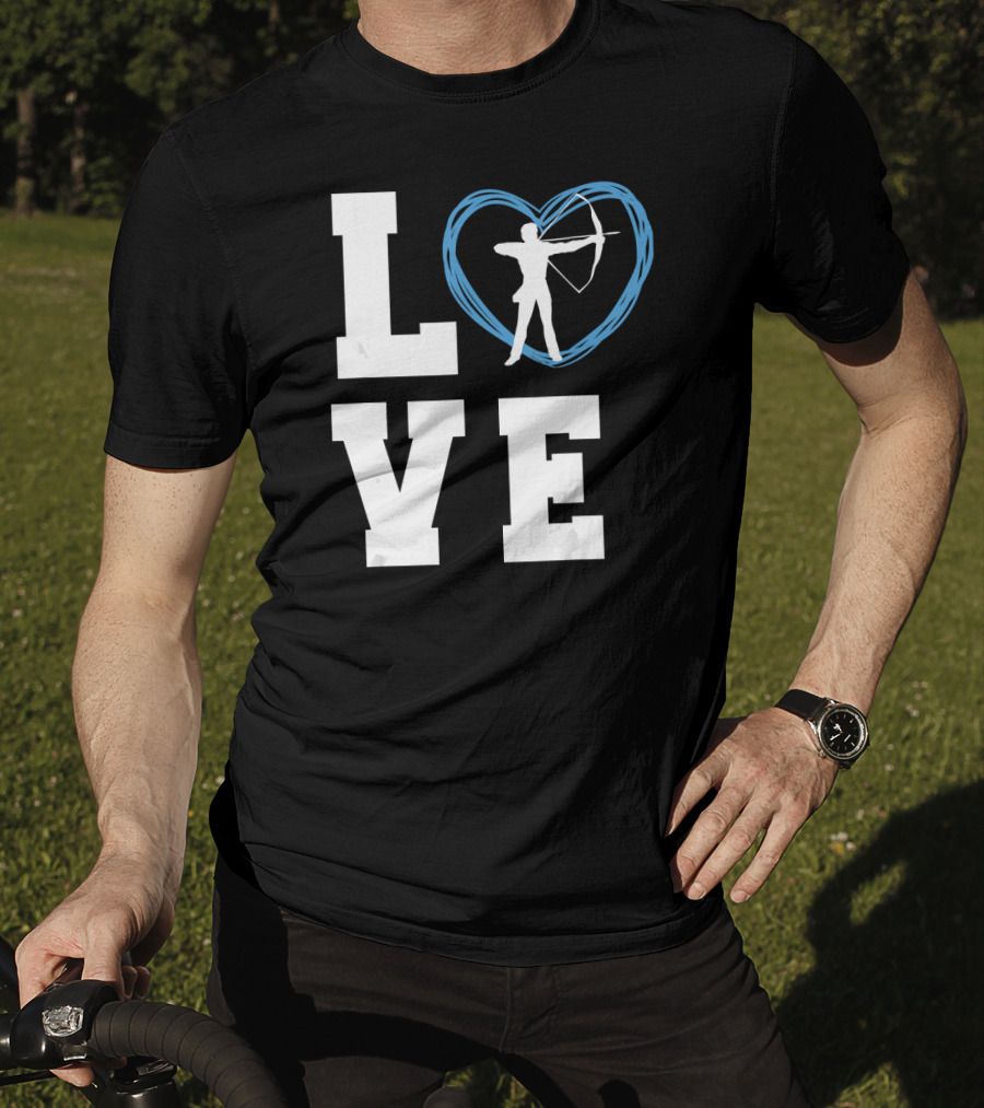 I LOVE ARCHERY Uncle Heart Arrow T-Shirt