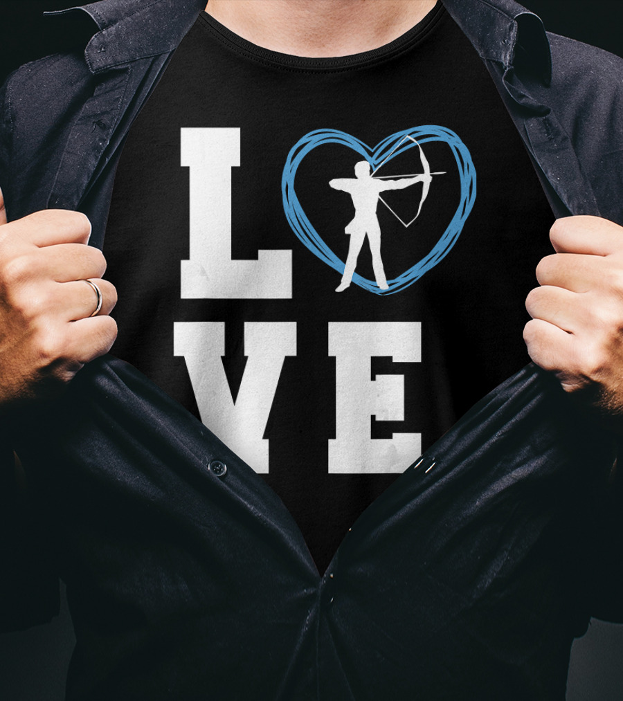 I LOVE ARCHERY Uncle Heart Arrow T-Shirt