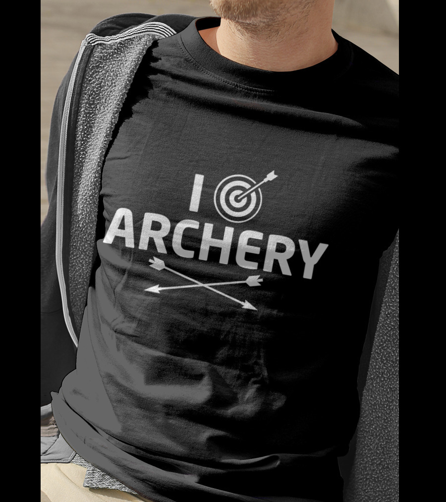 I Love Archery Funny Bow Archer Target Arrows T-Shirt