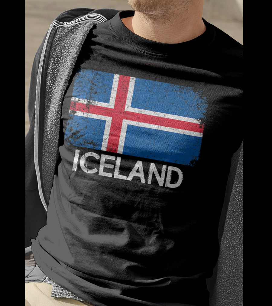 Icelandic Flag Vintage Iceland T-Shirt