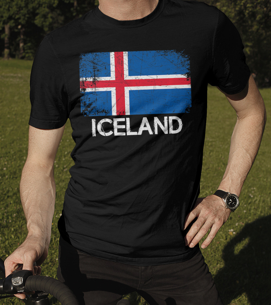 Icelandic Flag Vintage Iceland T-Shirt