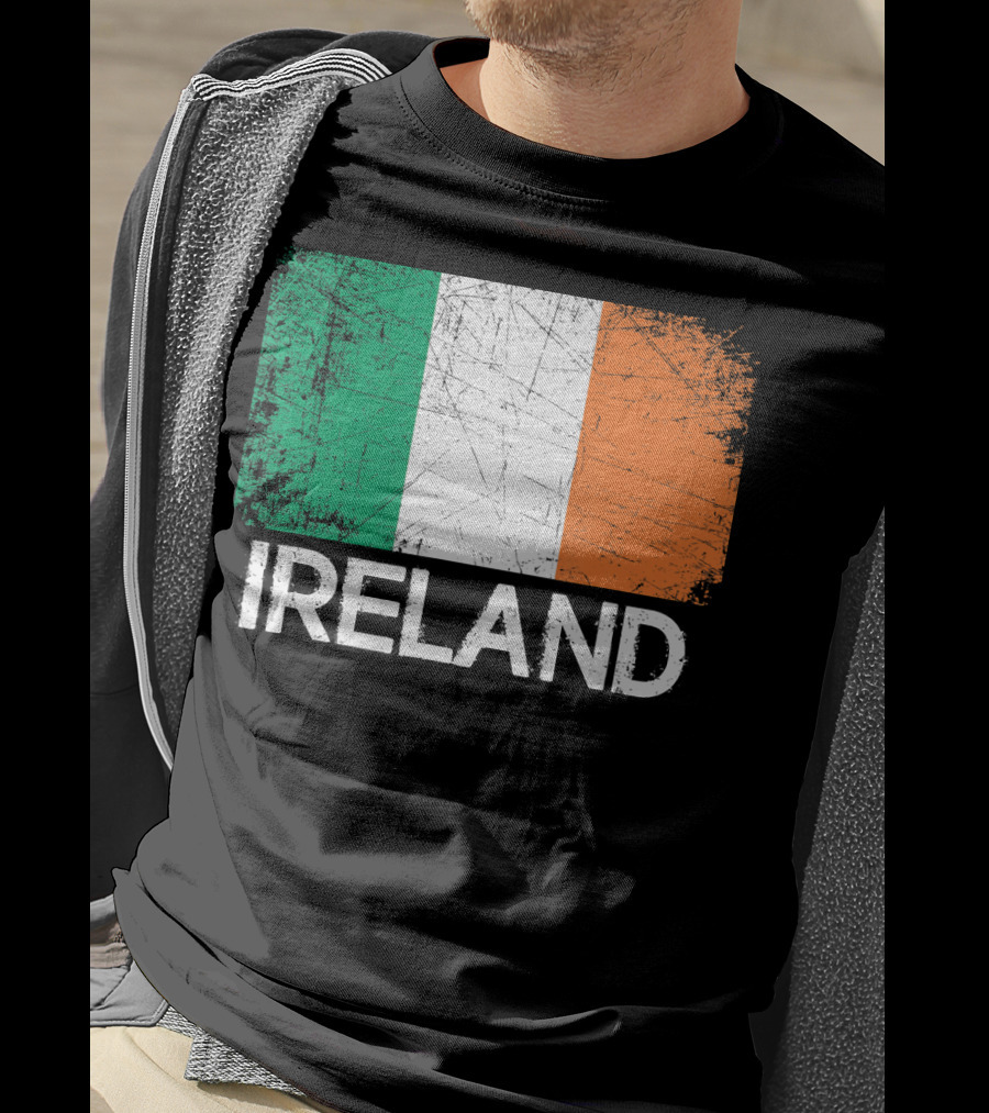 Ireland Irish Flag Vintage Made In Ireland T-Shirt