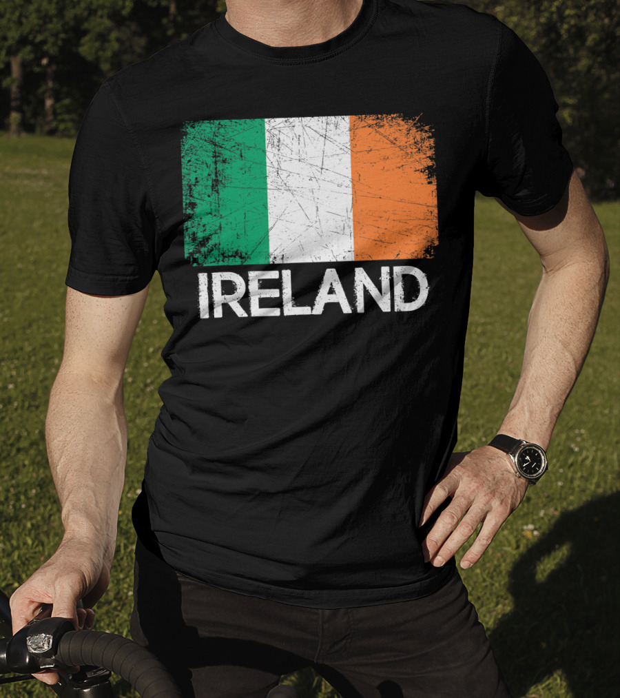 Ireland Irish Flag Vintage Made In Ireland T-Shirt