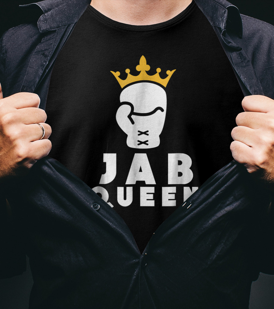 Jab Queen Boxing Glove With Crown Fun Boxing Boxer T-Shirt