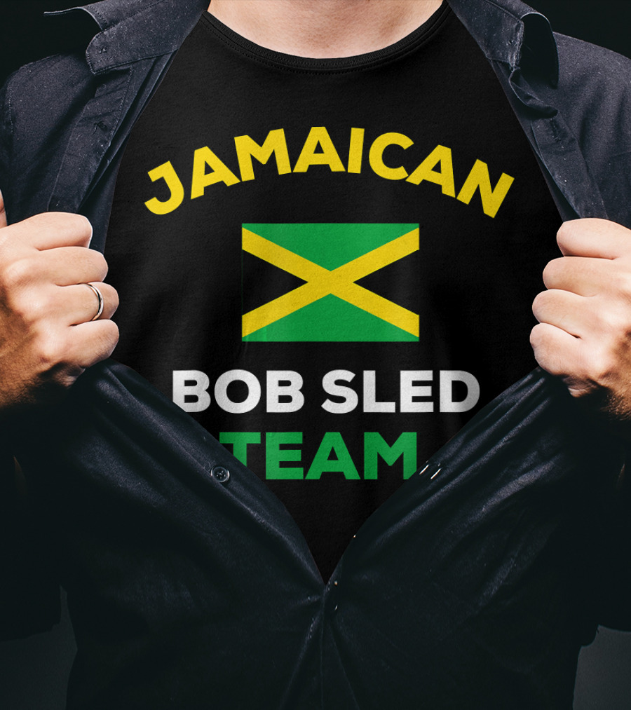 Jamaican Bobsled Team Jamaica Flag Representation T-Shirt