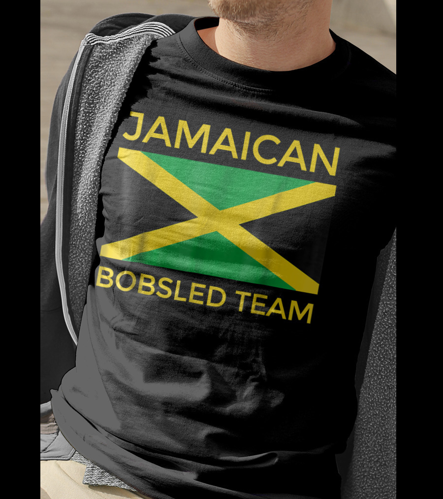 Jamaican Bobsled Team Jamaican Flag Jamaican Bobsled Team T-Shirt