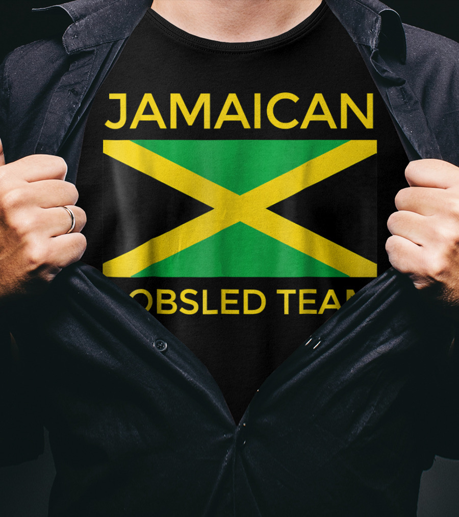 Jamaican Bobsled Team Jamaican Flag Jamaican Bobsled Team T-Shirt