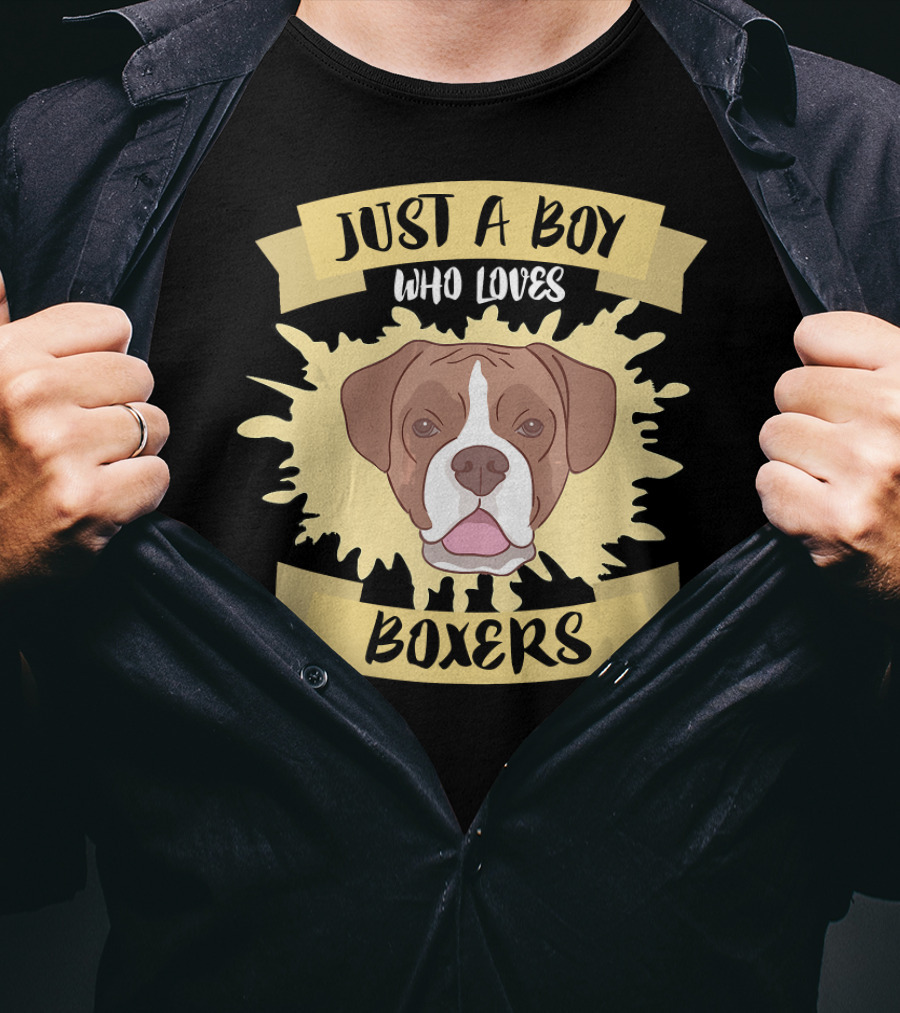 Just A Boy Who Loves Boxers T-Shirt