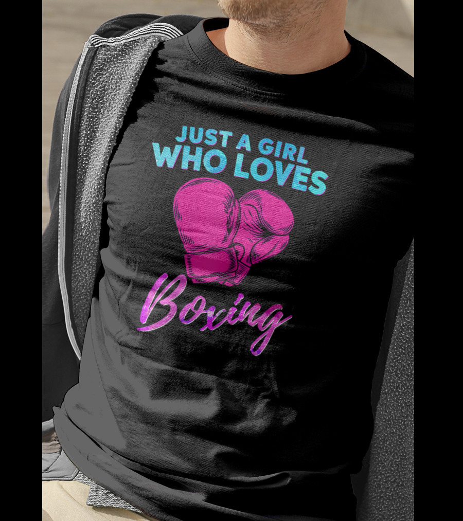 Just A Girl Who Loves Boxing Boxing Gloves T-Shirt