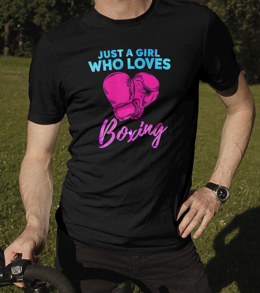Just A Girl Who Loves Boxing Boxing Gloves T-Shirt