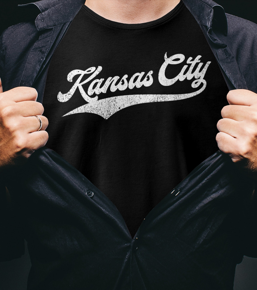 Kansas City Baseball KC Pride Retro Style Royal Blue T-Shirt
