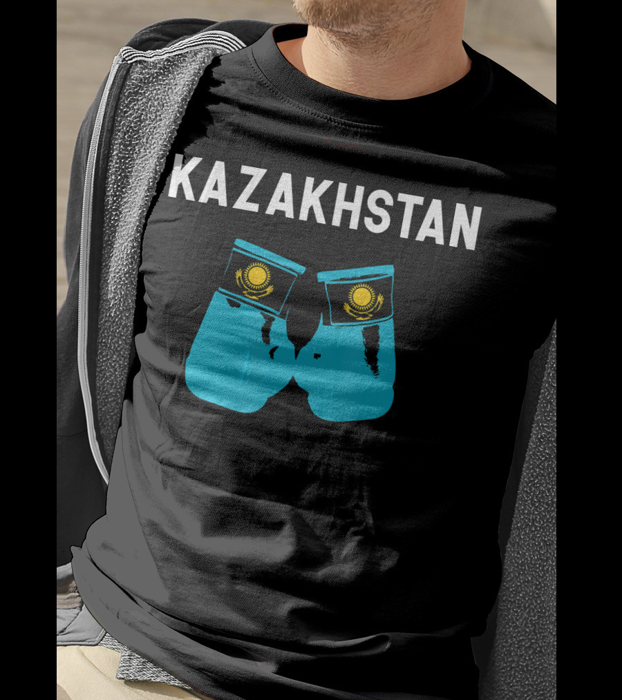 Kazakhstan Kazakh Boxing Gloves With National Emblem T-Shirt