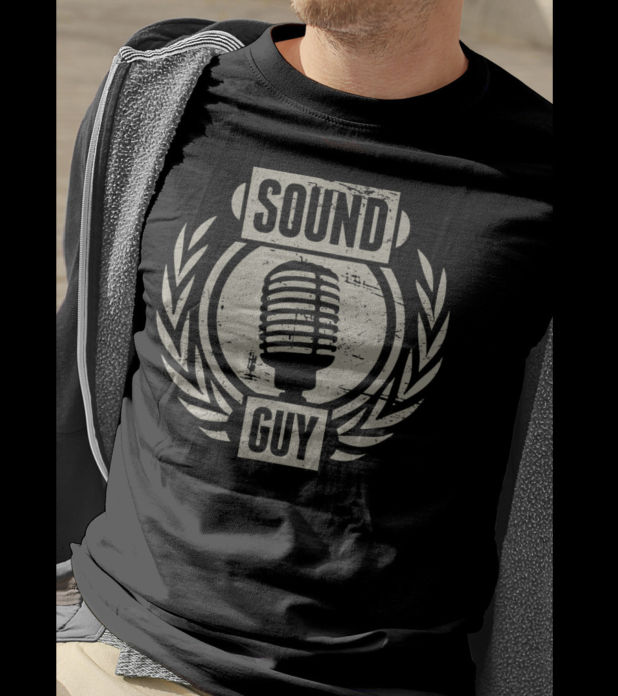Audio Engineer Sound Guy Mic Laurel T-Shirt