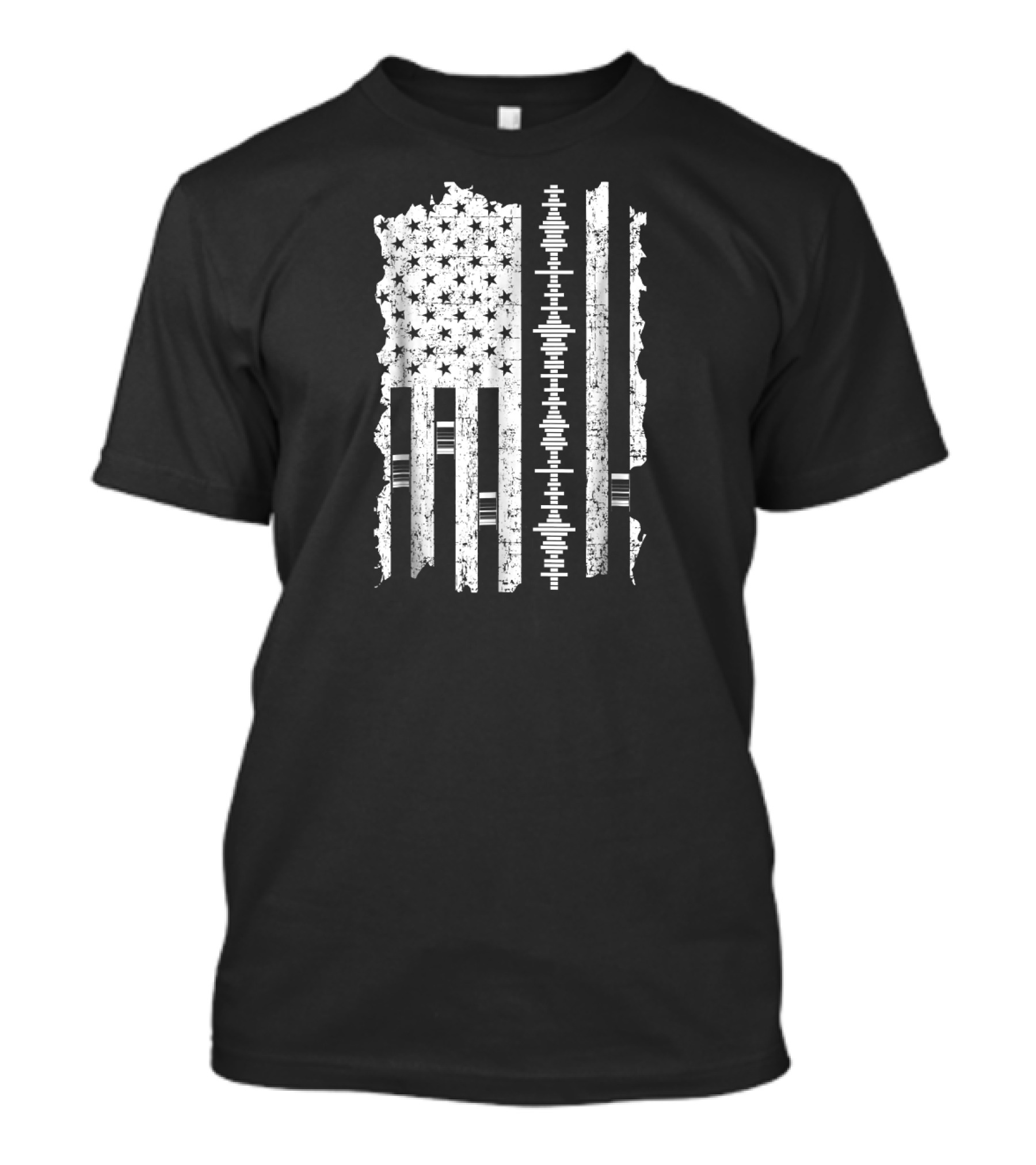 Audio Engineer American Flag Sound Wave Engineer T-Shirt