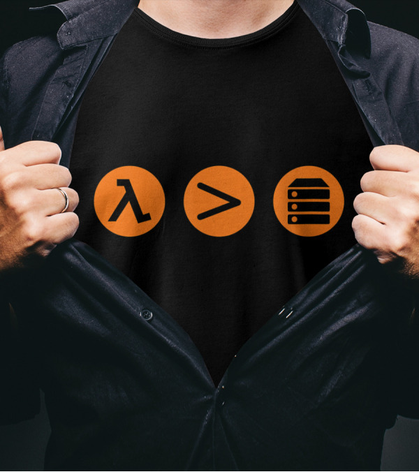 AWS Lambda Greater Than Server T-Shirt