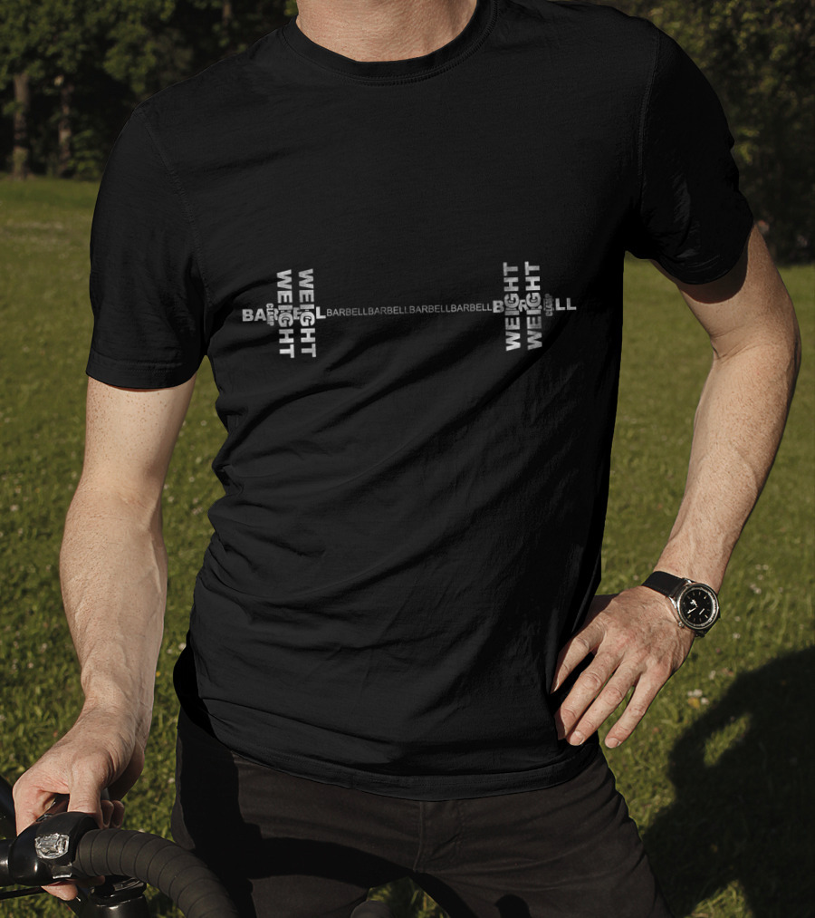Barbell Weight Weight Weight Weight Weight Barbell Barbell Barbell Barbell Barbell Barbell Weight Weight Weight Weight Weight Weight Weight Weight Barbell T-Shirt